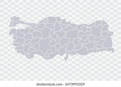 Turkey Map Cloud Color on White Background quality files Png