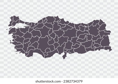 Turquía Mapa el color del gráfico en archivos de calidad de fondo blanco Png