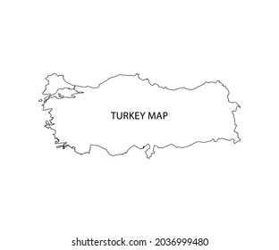 icono del mapa de turquía aislado en fondo blanco