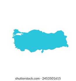 Turkey map icon. Isolated on white background.