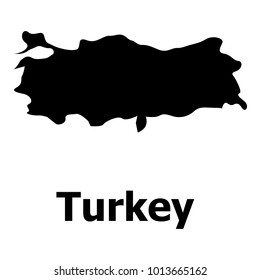 Turkey map icon. Simple illustration of turkey map vector icon for web