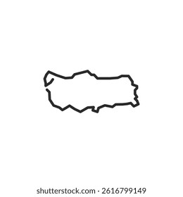 Turkey Map icon. Simple Turkey Map icon for social media, app, and web design. Vector illustration.