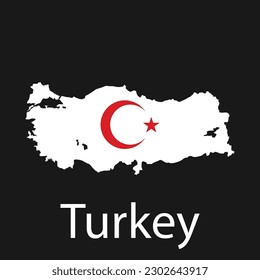turkey map icon vector background illustration design