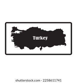 turkey map icon vector illustration symbol design