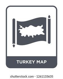 turkey map icon vector on white background, turkey map trendy filled icons from Countrymaps collection, turkey map simple element illustration