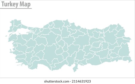 turkey map illustration vector detailed turkey map with states