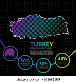 Turkey map infographic design template