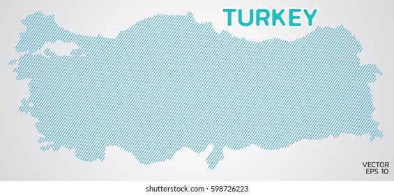 Turkey map. Line concept.