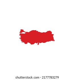 turkey map logo vector template