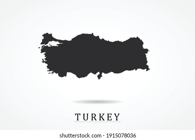 Turkey Map on white background - Vector illustration eps 10