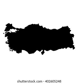 Turkey map on a white background