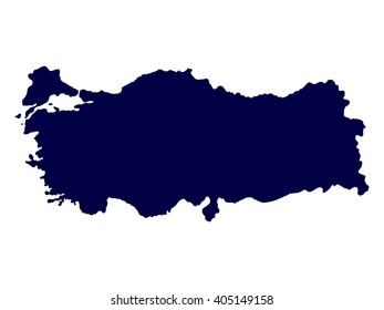 Turkey map on a white background