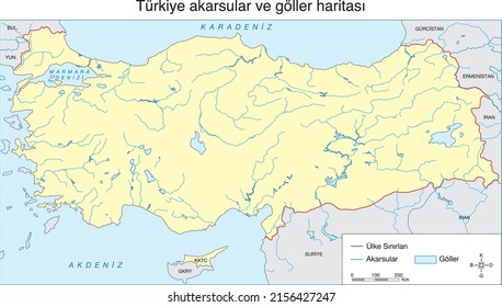 Turkey map, turkey rivers and lakes map, rivers, lakes, map