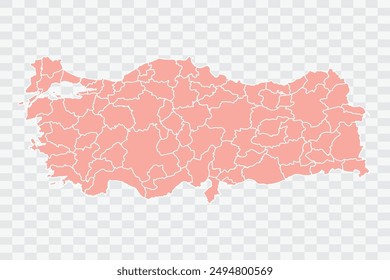 Turkey Map salmon Color Background quality files png