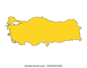 Forma de símbolo de mapa de Turquia, viagem web plano conceito ícone símbolo vetor ilustração .