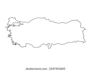 Forma de símbolo de mapa de Turquia, viagem web plano conceito ícone símbolo vetor ilustração .