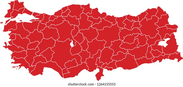 turkey map symbol vector