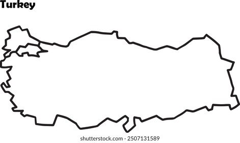 Turkey map territory simple outline