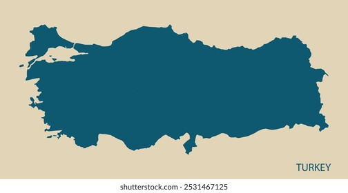 turkey map vector design isolated soft background