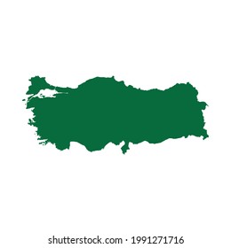  Ilustración vectorial del mapa de Turquía. Silueta de mapa de Turquía