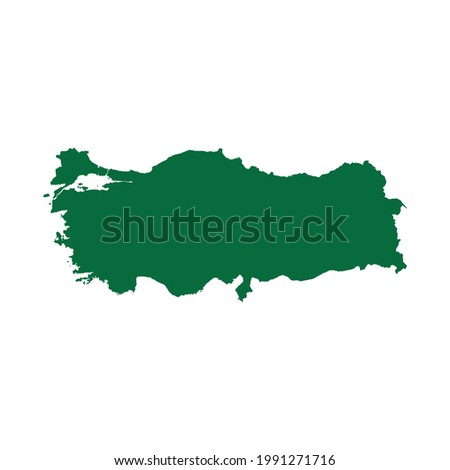  Turkey Map vector illustration. Turkey map silhouette