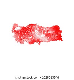 Turkey map water colors Design of flag colors vector Illustration