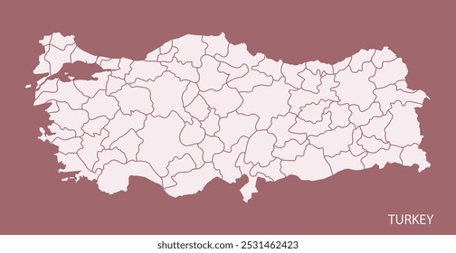 turkey maps area vector design isolated red background