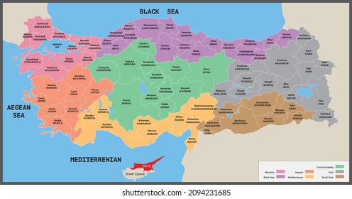 Turkey Maps City Regions of Turkey