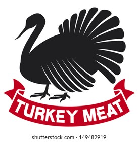 turkey meat symbol (label)