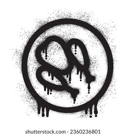 Turkey meat thanksgiving food graffiti with black spray paint