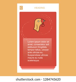 Turkey mobile vertical banner design design. Vector
