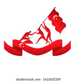 turkey national day poster design illustration