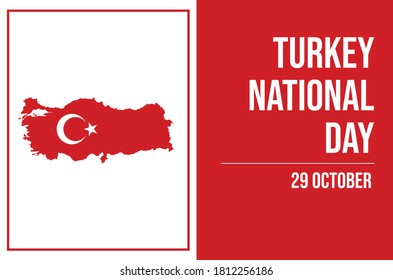 turkey national day poster design with turket map