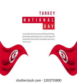 Turkey National Day Vector Template Design Illustration
