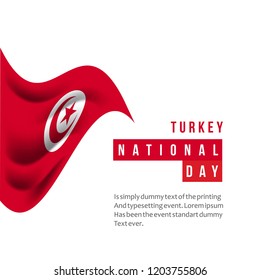 Turkey National Day Vector Template Design Illustration