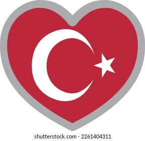 Vector de icono de la bandera nacional de Turquía Material de ilustración