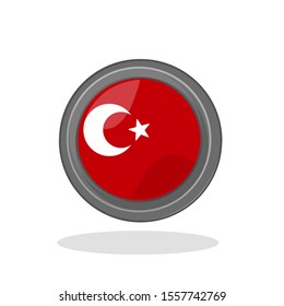 Turkey National Flag Rounded icon 3d