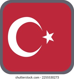 Turkey national flag  vector Illustration material