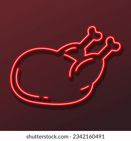 turkey neon sign, modern glowing banner design, colorful modern design trends on black background. Vector illustration.