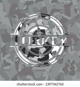 Turkey on grey camo pattern