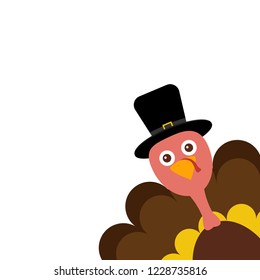 Turkey on Thanksgiving Day vector illustration
