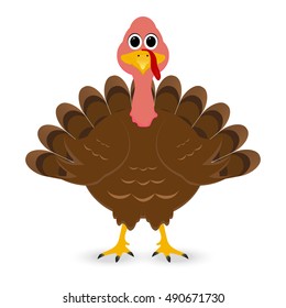 Turkey on Thanksgiving Day, vector illustration
