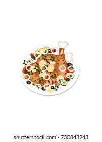 Turkey on white background