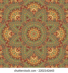 Turkey ornament catpet texture mandala pattern vector rug design. Woven or cotton blanket mandala pattern. Carpet rug motif in turkish style. Flowery ottoman batik blanket ornament. 