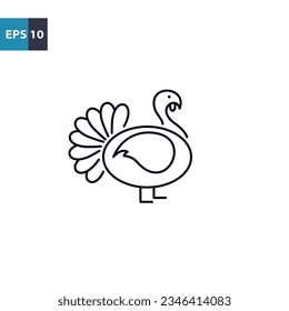 Turkey outline icon Vector illustration