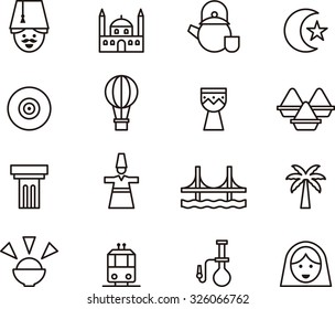 TURKEY outlined icons