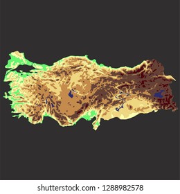 Turkey Physical Map