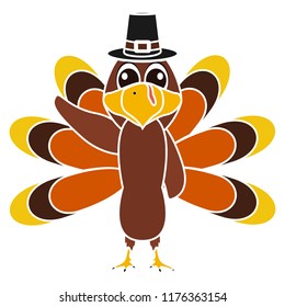 Turkey Pilgrimin on Thanksgiving Day