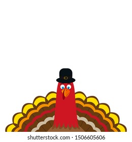 Turkey Pilgrimin on Thanksgiving Day