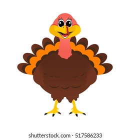 Turkey Pilgrimin on Thanksgiving Day, vector illustration